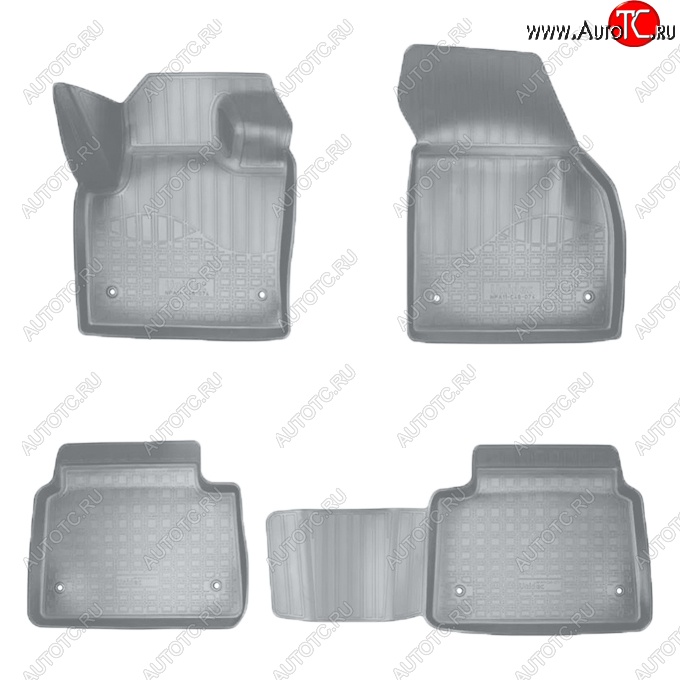 3 999 р. Коврики салонные Noplast (3D)  Land Rover Discovery Sport  L550 (2019-2025) рестайлинг (Серые)  с доставкой в г. Кемерово
