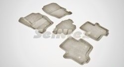 Износостойкие коврики в салон SeiNtex Premium 3D 4 шт. (ворсовые, бежевые) Land Rover Discovery  3 L319 (2004-2009)