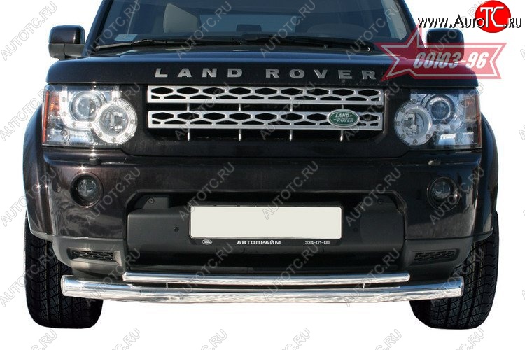 25 469 р. Защита переднего бампера двойная Souz-96 (d76/42) Land Rover Discovery 4 L319 (2009-2016)  с доставкой в г. Кемерово