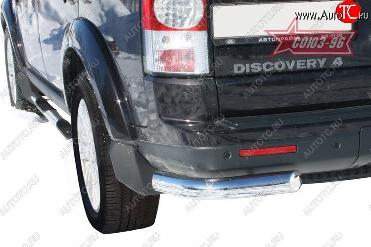 15 299 р. Защита заднего бампера из боковых уголков Souz-96 (d76)  Land Rover Discovery  4 L319 (2009-2016)  с доставкой в г. Кемерово
