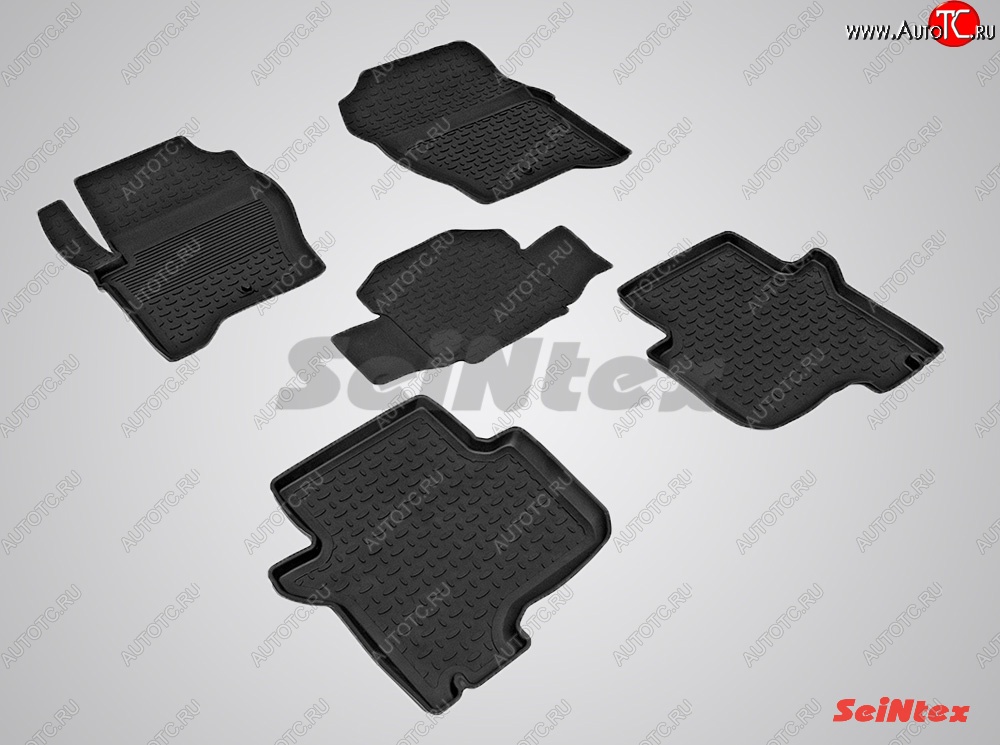 3 199 р. Износостойкие коврики в салон с высоким бортом SeiNtex Premium 4 шт. (резина)  Land Rover Discovery  4 L319 (2009-2016)  с доставкой в г. Кемерово