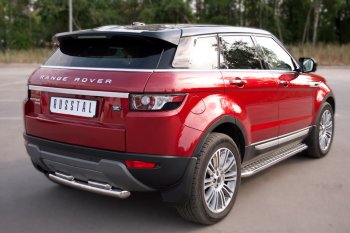 24 649 р. Пороги SLITKOFF d42 с листом  Land Rover Range Rover Evoque  1 L538 (2011-2018) дорестайлинг 5 дв., рестайлинг 5 дв. (лист алюминий, труба нержавейка)  с доставкой в г. Кемерово. Увеличить фотографию 1