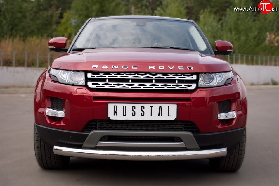 15 999 р. Одинарная защита переднего бампера диаметром 76 мм (Prestige u Pure) SLITKOFF  Land Rover Range Rover Evoque  1 L538 (2011-2015) дорестайлинг 3 дв., дорестайлинг 5 дв.  с доставкой в г. Кемерово
