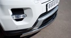 12 999 р. Защита переднего бампера (Ø75х42 мм, нержавейка, Dynamic) Russtal Land Rover Range Rover Evoque 1 L538 дорестайлинг 5 дв. (2011-2015)  с доставкой в г. Кемерово. Увеличить фотографию 2