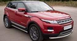 70 999 р. Защита порогов из круглой трубы диаметром 63 мм (Prestige u Pure) Russtal Land Rover Range Rover Evoque 1 L538 дорестайлинг 5 дв. (2011-2015) (Защита порогов с со скосами на торцах (вариант 1))  с доставкой в г. Кемерово. Увеличить фотографию 12