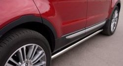 70 999 р. Защита порогов из круглой трубы диаметром 63 мм (Prestige u Pure) Russtal Land Rover Range Rover Evoque 1 L538 дорестайлинг 5 дв. (2011-2015) (Защита порогов с со скосами на торцах (вариант 1))  с доставкой в г. Кемерово. Увеличить фотографию 9