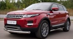 83 999 р. Защита порогов с пластиковыми вставками для ног из круглой трубы диаметром 76 мм (Prestige u Pure) Russtal Land Rover Range Rover Evoque 1 L538 дорестайлинг 5 дв. (2011-2015) (Защита порогов с со скосами на торцах (вариант 1))  с доставкой в г. Кемерово. Увеличить фотографию 9