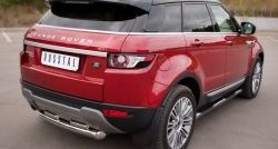 17 599 р. Защита заднего бампера (2 трубы Ø76 и 42 мм, нержавейка) SLITKOFF  Land Rover Range Rover Evoque  1 L538 (2011-2015) дорестайлинг 3 дв., дорестайлинг 5 дв.  с доставкой в г. Кемерово. Увеличить фотографию 4