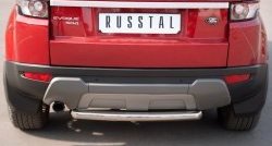 Одинарная защита заднего бампера из трубы диаметром 63 мм (Prestige u Pure) SLITKOFF Land Rover Range Rover Evoque  1 L538 (2011-2015) дорестайлинг 3 дв., дорестайлинг 5 дв.