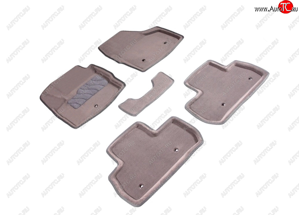 7 259 р. Коврики в салон SEINTEX 3D ВОРС (комплект)  Land Rover Freelander  L359 (2006-2012) дорестайлинг, 1-ый рестайлинг (Цвет: серый)  с доставкой в г. Кемерово