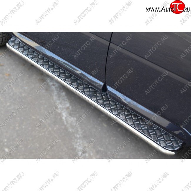 35 549 р. Широкая защита порогов с трубой диаметром 42 мм SLITKOFF v3  Land Rover Freelander  L359 (2006-2010) дорестайлинг  с доставкой в г. Кемерово