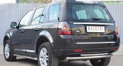 70 999 р. Защита порогов из круглой трубы диаметром 63 мм (рестайлинг) Russtal Land Rover Freelander L359 дорестайлинг (2006-2010) (Защита порогов со скосами на торцах (вариант 1))  с доставкой в г. Кемерово. Увеличить фотографию 3