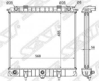 15 999 р. Радиатор двигателя SAT (пластинчатый, 2.5TD, МКПП/АКПП) Land Rover Range Rover 2 P38A (1994-2002)  с доставкой в г. Кемерово. Увеличить фотографию 1