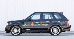 5 199 р. Пороги накладки HAMANN CONQUEROR I Land Rover Range Rover Sport 1 L320 дорестайлинг (2005-2009) (Неокрашенные)  с доставкой в г. Кемерово. Увеличить фотографию 4