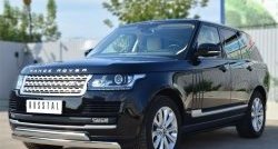 18 549 р. Защита переднего бампера (2 трубыØ75х42 мм, нержавейка) Russtal Land Rover Range Rover 4 L405 дорестайлинг (2012-2017)  с доставкой в г. Кемерово. Увеличить фотографию 4