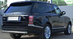 16 749 р. Одинарная защита заднего бампера из трубы диаметром 76 мм (Voque) SLITKOFF Land Rover Range Rover 4 L405 дорестайлинг (2012-2017)  с доставкой в г. Кемерово. Увеличить фотографию 3