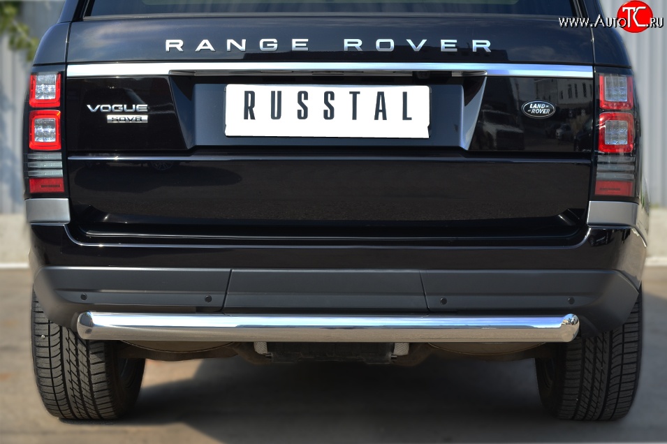 16 749 р. Одинарная защита заднего бампера из трубы диаметром 76 мм (Voque) SLITKOFF Land Rover Range Rover 4 L405 дорестайлинг (2012-2017)  с доставкой в г. Кемерово