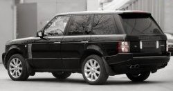 24 199 р. Накладка Verge на задний бампер Land Rover Range Rover 3 L322 дорестайлинг (2002-2006) (Неокрашенная)  с доставкой в г. Кемерово. Увеличить фотографию 2