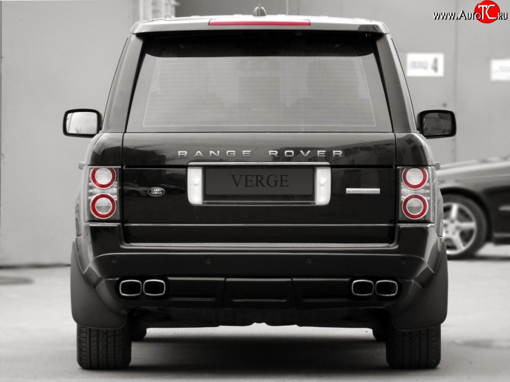 24 199 р. Накладка Verge на задний бампер Land Rover Range Rover 3 L322 дорестайлинг (2002-2006) (Неокрашенная)  с доставкой в г. Кемерово