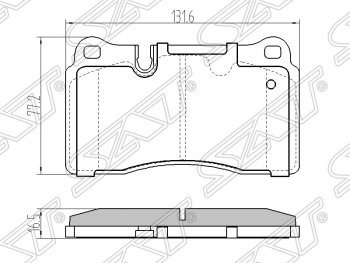 Колодки тормозные SAT (передние) Land Rover Range Rover 3 L322 дорестайлинг (2002-2006)