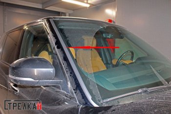 1 549 р. Водостоки (дефлектора) лобового стекла Стрелка 11 Land Rover Range Rover 5 L460 (2021-2025)  с доставкой в г. Кемерово. Увеличить фотографию 3