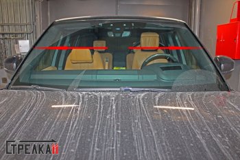 1 549 р. Водостоки (дефлектора) лобового стекла Стрелка 11 Land Rover Range Rover 5 L460 (2021-2025)  с доставкой в г. Кемерово. Увеличить фотографию 2