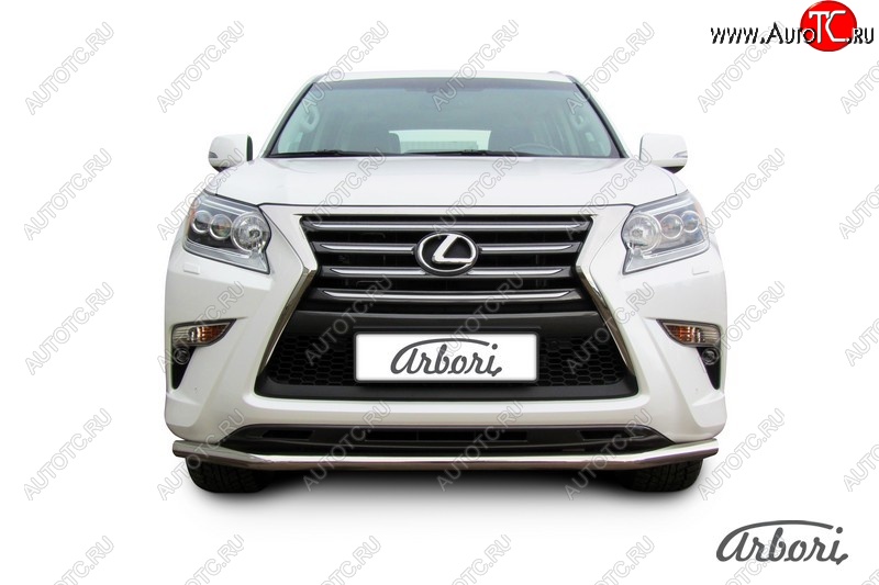 19 079 р. Защита переднего бампера Arbori (нержавейка, 1 труба d57 mm). Lexus GX460 J150 1-ый рестайлинг (2013-2019)  с доставкой в г. Кемерово