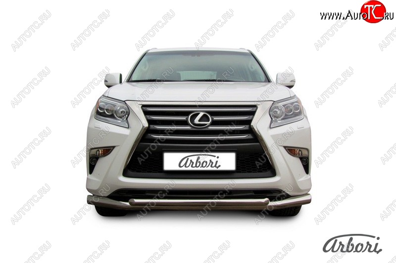 25 379 р. Защита переднего бампера Arbori (нержавейка, 2 трубы d76 и 57 mm)  Lexus GX460  J150 (2013-2022) 1-ый рестайлинг, 2-ой рестайлинг  с доставкой в г. Кемерово