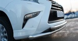 22 549 р. Защита переднего бампера (2 трубыØ63 мм, нержавейка) SLITKOFF Lexus GX460 J150 1-ый рестайлинг (2013-2019)  с доставкой в г. Кемерово. Увеличить фотографию 3