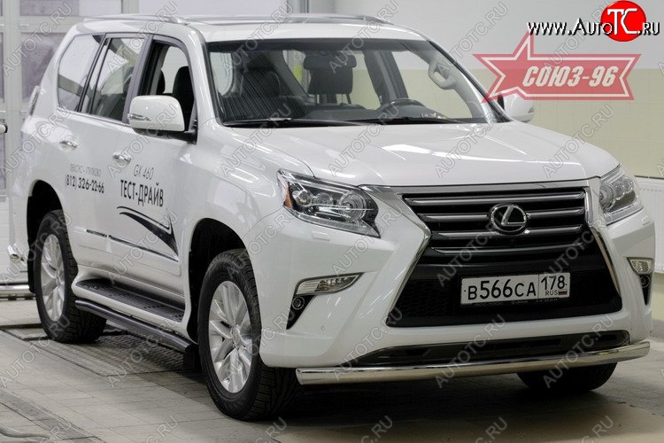 19 214 р. Защита переднего бампера из овальной трубы (d75х42) Souz-96 Lexus GX460 J150 1-ый рестайлинг (2013-2019)  с доставкой в г. Кемерово