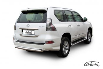 15 839 р. Защита заднего бампера Arbori (нержавейка, 1 труба d76 mm). Lexus GX460 J150 1-ый рестайлинг (2013-2019)  с доставкой в г. Кемерово. Увеличить фотографию 2