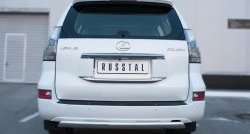 Защита заднего бампера (Ø75x42 мм, нержавейка) Russtal Lexus GX460 J150 1-ый рестайлинг (2013-2019)