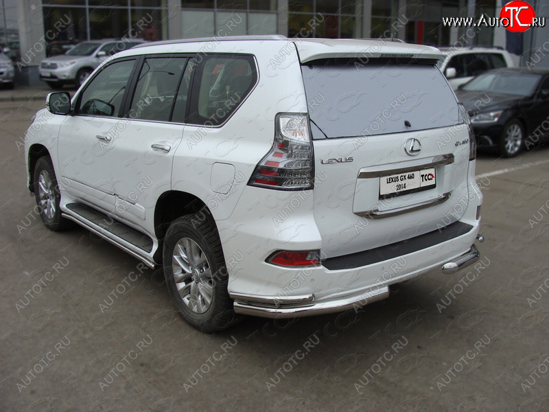 30 899 р. Защита заднего бампера (уголки двойные) ТСС 76,1/42 мм  Lexus GX460  J150 (2013-2019) 1-ый рестайлинг  с доставкой в г. Кемерово