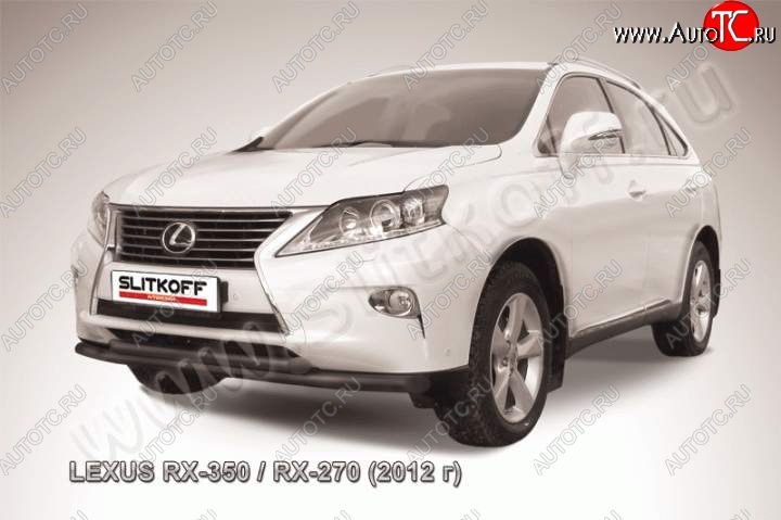 15 749 р. Защита переднего бампера из труб d57 Slitkoff Lexus RX350 AL10 рестайлинг (2012-2015) (Цвет: серебристый)  с доставкой в г. Кемерово