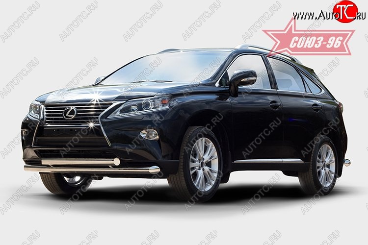 29 654 р. Защита переднего бампера двойная Souz-96 (d76/75х42). Lexus RX450H AL10 дорестайлинг (2009-2012)  с доставкой в г. Кемерово