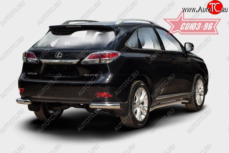 1 249 р. Защита заднего бампера из боковых уголков (d76) Souz-96 Lexus RX 270 AL20 дорестайлинг (2015-2019)  с доставкой в г. Кемерово
