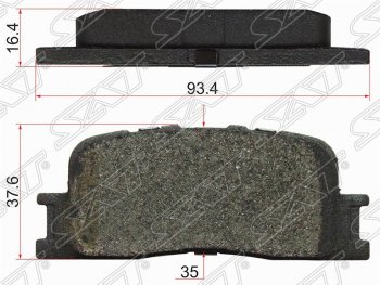 Колодки тормозные задние SAT (93.4*37.6*16 mm) Toyota Camry XV30 дорестайлинг (2001-2004)