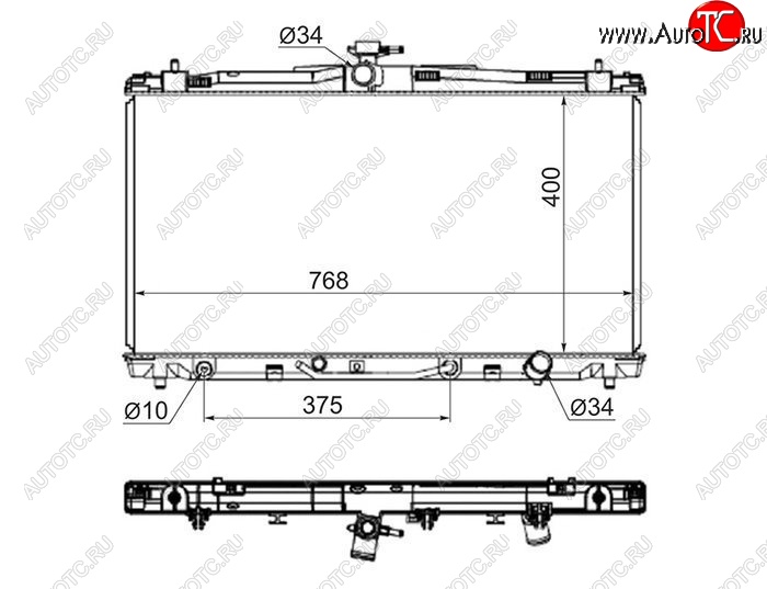 7 299 р. Радиатор двигателя SAT  Lexus ES250  XV60 (2012-2015), Lexus ES300h  XV60 (2012-2015), Toyota Avalon  4 (2012-2015), Toyota Camry ( XV50,  XV55) (2011-2018)  с доставкой в г. Кемерово