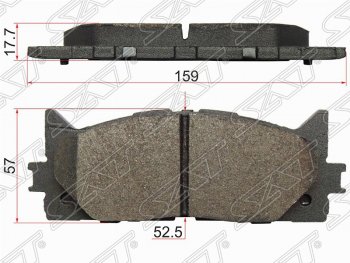 1 179 р. Комплект тормозных колодок SAT  Lexus GS300  S190 (2007-2012), Lexus GS350  L10 (2011-2016), Lexus GS450H  L10 (2011-2015), Lexus GX460  J150 (2009-2022), Toyota Camry ( XV40,  XV50) (2006-2014)  с доставкой в г. Кемерово. Увеличить фотографию 1