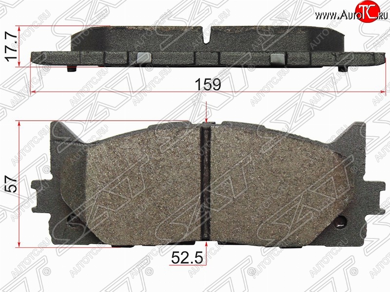 1 179 р. Комплект тормозных колодок SAT  Lexus GS300  S190 (2007-2012), Lexus GS350  L10 (2011-2016), Lexus GS450H  L10 (2011-2015), Lexus GX460  J150 (2009-2022), Toyota Camry ( XV40,  XV50) (2006-2014)  с доставкой в г. Кемерово