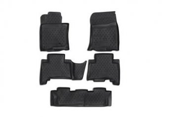Комплект 3D ковриков салона Element (полиуретан) Lexus GX460 J150 дорестайлинг (2009-2013) (Черные)
