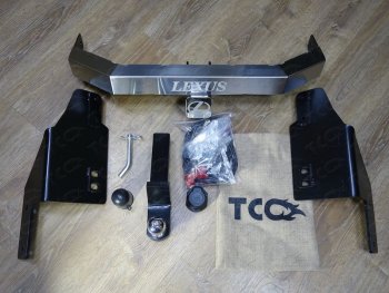 Фаркоп (тягово-сцепное устройство) TCC Lexus GX460  J150 (2009-2022) дорестайлинг, 1-ый рестайлинг, 2-ой рестайлинг (оцинкованный, шар Е , надпись Lexus)