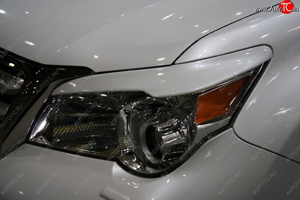 4 849 р. Реснички на фары F-SPORT Lexus GX460 J150 дорестайлинг (2009-2013) (Неокрашенные)  с доставкой в г. Кемерово