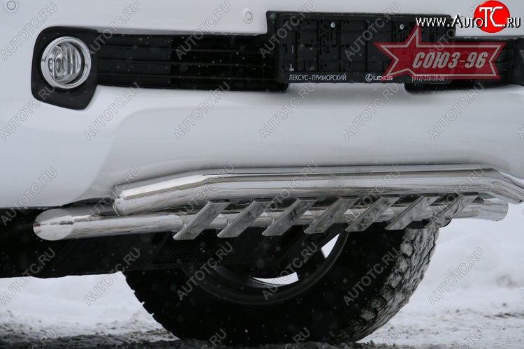 35 549 р. Защита переднего бампера двойная Souz-96 (d60/60)  Lexus GX460  J150 (2009-2013) дорестайлинг  с доставкой в г. Кемерово