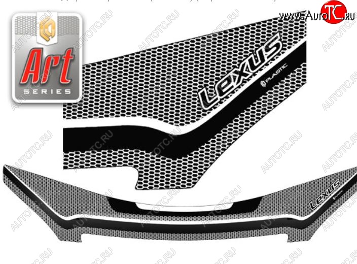 2 799 р. Дефлектор капота CA-Plastiс  Lexus GX470  J120 (2002-2007) дорестайлинг (Серия Art черная)  с доставкой в г. Кемерово