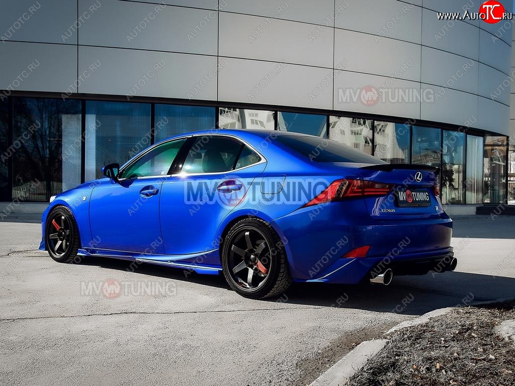 15 499 р. Накладки на пластиковые пороги (сплиттеры) MV-tuning  Lexus IS250  XE30 седан (2013-2016) дорестайлинг (Неокрашенные)  с доставкой в г. Кемерово