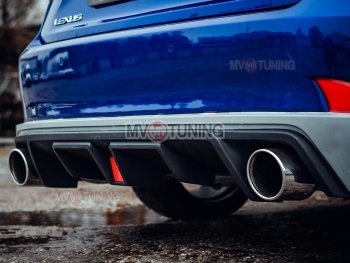 16 499 р. Диффузор заднего бампера MV tuning (со стоп сигналом и килями)  Lexus IS250  XE30 седан (2013-2016) дорестайлинг (Неокрашенный)  с доставкой в г. Кемерово. Увеличить фотографию 2