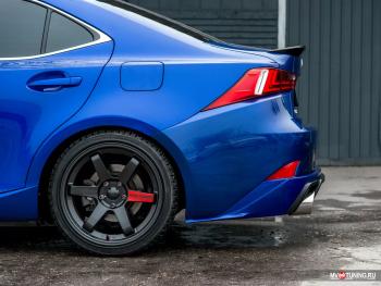14 499 р. Диффузор заднего бампера var №1 (с килями) MV-Tuning  Lexus IS250  XE30 седан (2013-2016) дорестайлинг  с доставкой в г. Кемерово. Увеличить фотографию 3