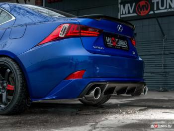 14 499 р. Диффузор заднего бампера var №1 (с килями) MV-Tuning  Lexus IS250  XE30 седан (2013-2016) дорестайлинг  с доставкой в г. Кемерово. Увеличить фотографию 4
