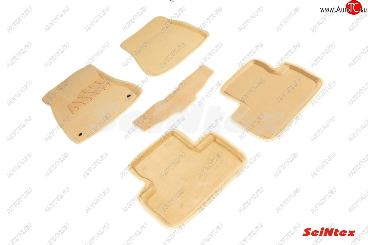 7 399 р. Текстильные 3D коврики в салон (кроме версий с гибрид. двигателем) SEINTEX бежевые  Lexus IS250  XE20 (2005-2013) седан дорестайлинг  с доставкой в г. Кемерово